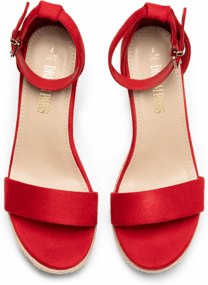 Women'S Platform Wedges Sandals, Comfortable Open Toe Espadrilles Sandals Dressy Buckle Ankle Strap Summer Shoes - Image 5