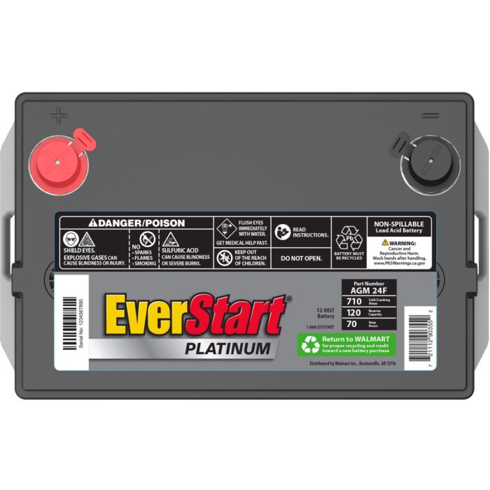 Platinum AGM Automotive Battery, Group Size 24F 12 Volt, 710 CCA - Image 3