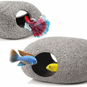 Stackable Aquarium Decoration Rock Caves, Fish Tank Accessories Cave Hideout, Hideaway for Shrimp Cichlid Cave Hiding Breeding Spawning, Betta Fish Hideout