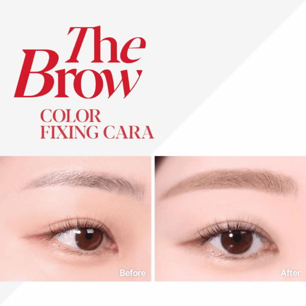 the Brow Color Fixing Cara #1 Beige 0.1 Fl Oz | Easy Fixing without Clumping with Skinny Brush | Long Lasting Smudgeproof Eyebrow Mascara | Soft Mood Coloring Tinted Gel | Korean Eye Makeup - Image 2