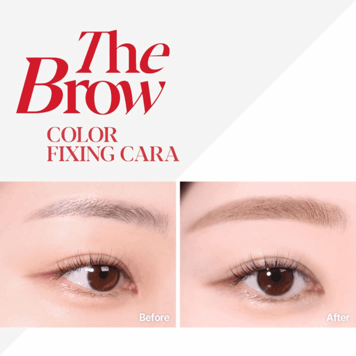 the Brow Color Fixing Cara #1 Beige 0.1 Fl Oz | Easy Fixing without Clumping with Skinny Brush | Long Lasting Smudgeproof Eyebrow Mascara | Soft Mood Coloring Tinted Gel | Korean Eye Makeup - Image 2