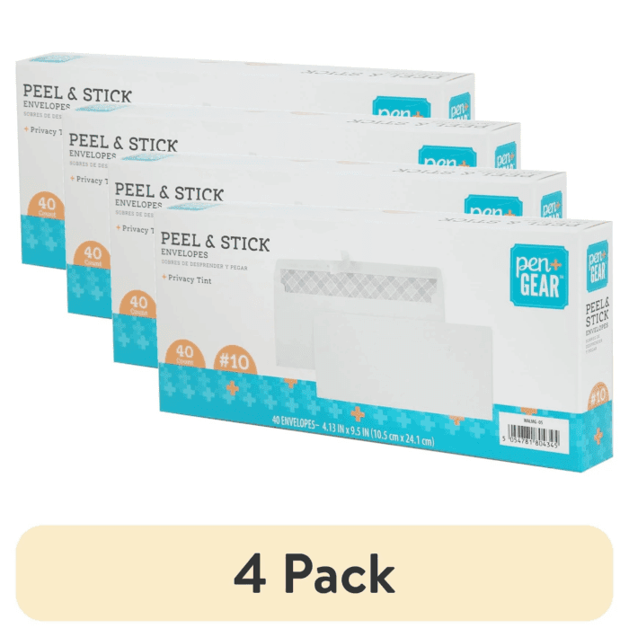 PEN + GEAR #10 Privacy Tint Peel and Stick Envelopes, White, 4.13 in X 9.5 In, 40 Count - Image 6