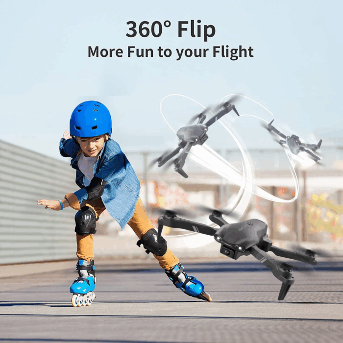 V8 Drone with 720P HD Camera for Adults and Children FPV Real-Time Video, 3 Modular Batteries and Storage Bag, Blue - Image 5