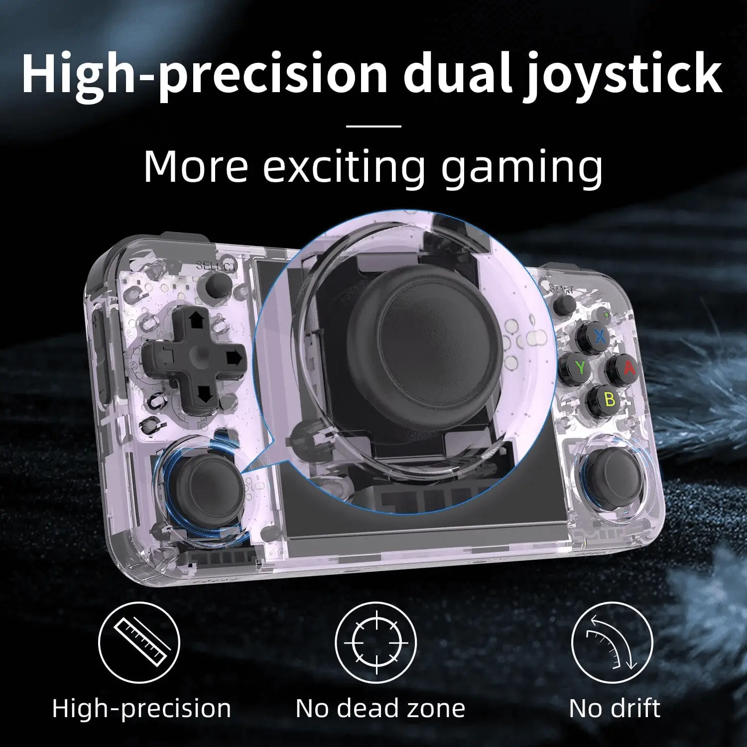 Handheld Game Console, 8 Hours of Battery Life, Large Power, High-Precision Twin Joyssticks, 5528 Games, Support HDMI TV Output 5G Wifi Bluetooth 4.2(Transparent Purple) - Image 6