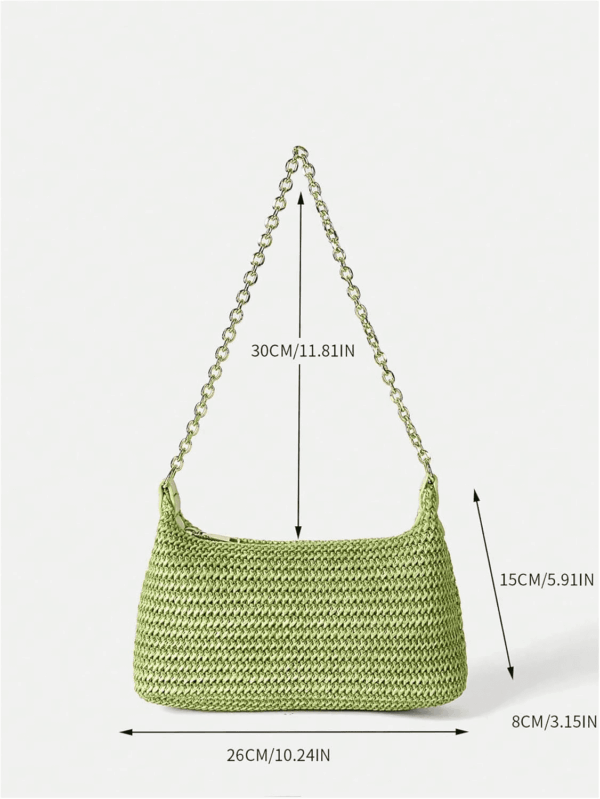 Women'S Straw Woven Shoulder Bag Tote Handbag Summer Beach Purse - Image 6