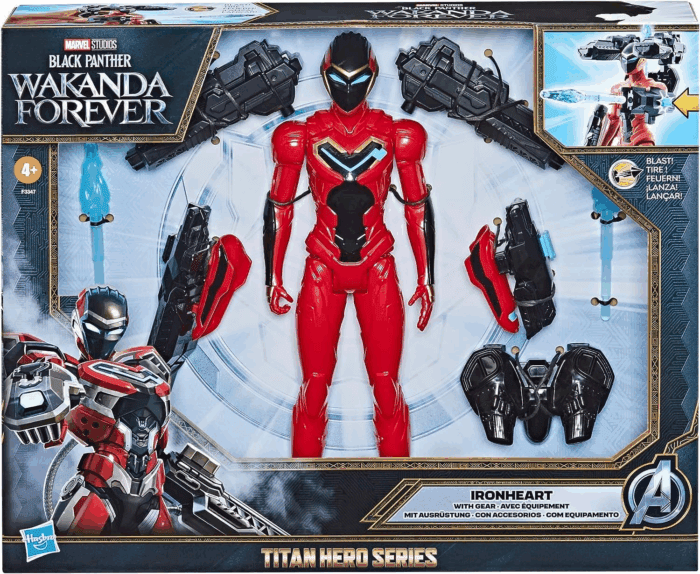 Studios' Black Panther Wakanda Forever Ironheart with Gear 12-Inch Action Figure, Titan Hero Series, Superhero Toys for Kids Ages 4 and Up - Image 4