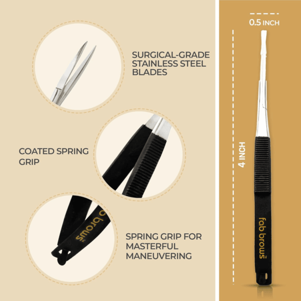 Soft Grip Eyebrow Trimmers | Brow Scissors for Women and Men | Precise & Sharp | Stainless Steel Tip Beauty Scissors | Eyebrow Grooming & Shaping | Brow Care | Eyelashes, Beard, & Nose Hair Trimmer - Image 3