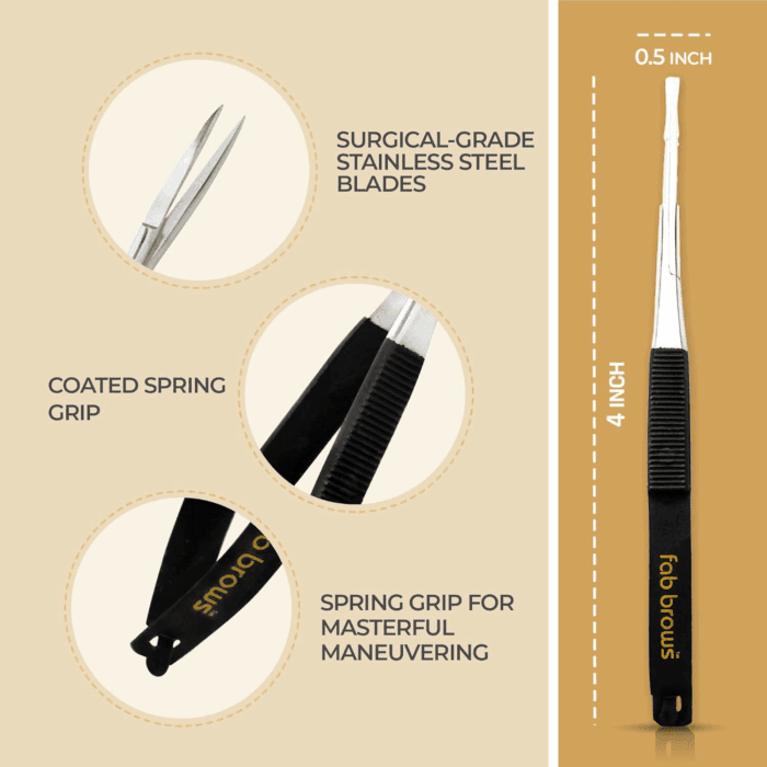 Soft Grip Eyebrow Trimmers | Brow Scissors for Women and Men | Precise & Sharp | Stainless Steel Tip Beauty Scissors | Eyebrow Grooming & Shaping | Brow Care | Eyelashes, Beard, & Nose Hair Trimmer - Image 3