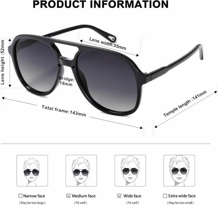 Retro Polarized Aviator Sunglasses for Women Men Classic 70S Vintage Trendy Square Aviators SJ2174 - Image 4
