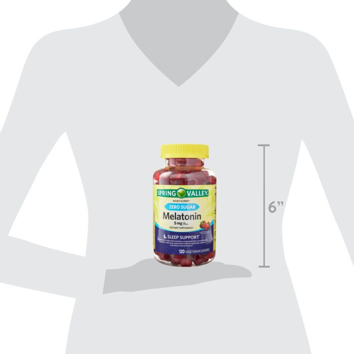 Zero Sugar Melatonin Sleep Support Dietary Supplement Gummies, 5 Mg, 120 Count - Image 4