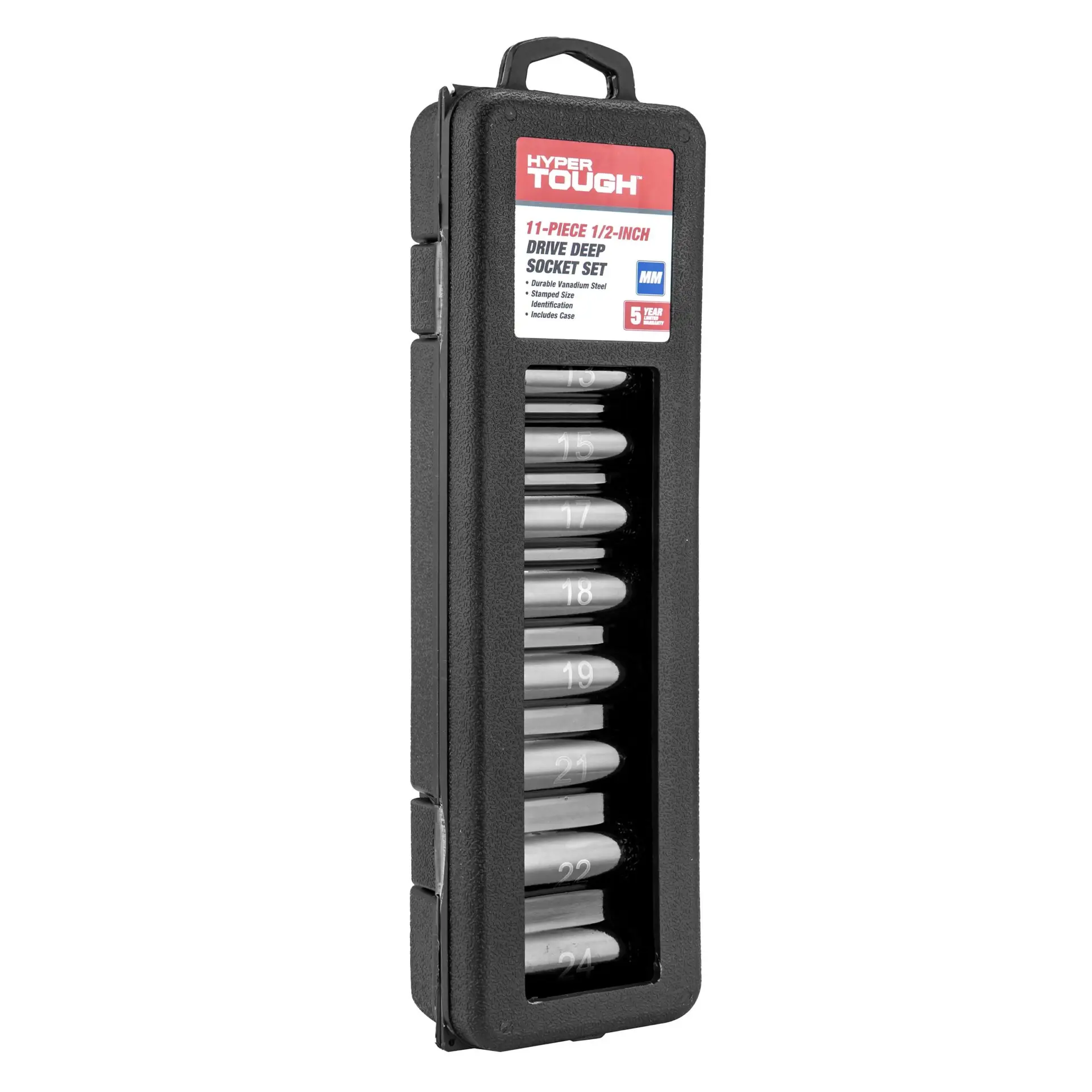 11-Piece 1/2" Drive Deep 6-Point Impact Metric Socket Set - Image 7
