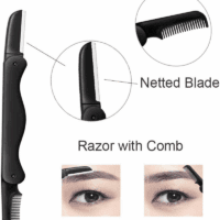 Eyebrow Razor, 5-In-1 Eyebrow Kit, Professional Eyebrow Grooming Set, Eyebrow Trimmer Set for Women and Men, Including Brow Razors Trimmer, Brush, Eyebrow Scissors, Slant Tweezers - Image 2