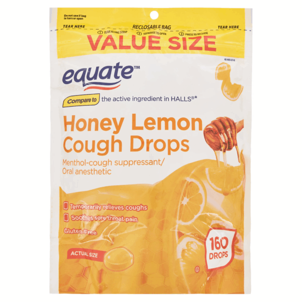 Sore Throat and Cough Relief Honey Lemon Cough Drops with Menthol, 7.5Mg, 30 Count - Image 10