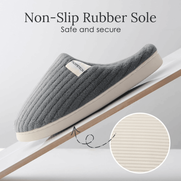 Slippers for Women, Warm Memory Foam Comfy House Slippers with Anti-Skid Rubber Sole for Indoor and Outdoor - Image 6