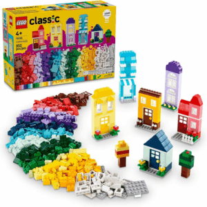 Classic Creative Houses Brick Building Set for Kids, Toy House Gift with Accessories and Doll Houses, Creative Toy for Young Builders, Boys and Girls Ages 4 and Up, 11035