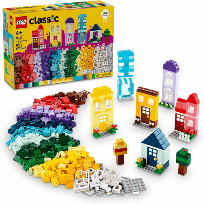 Classic Creative Houses Brick Building Set for Kids, Toy House Gift with Accessories and Doll Houses, Creative Toy for Young Builders, Boys and Girls Ages 4 and Up, 11035