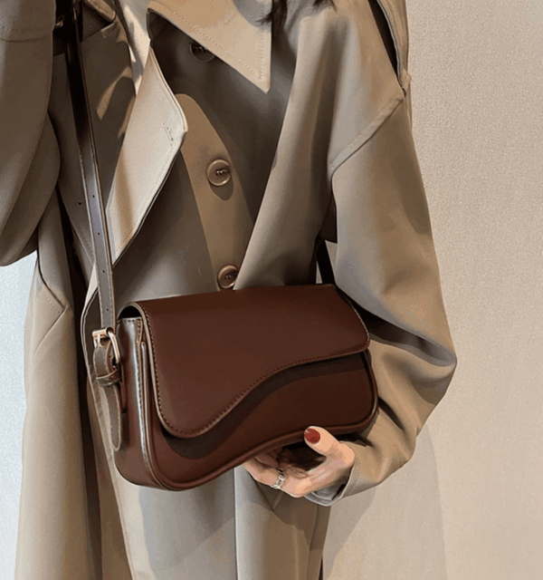Shoulder Bag for Women Y2K Trendy Purse Vegan Leather Hobo Handbags Clutch Saddle Bag with 2 Removable Strap - Image 4