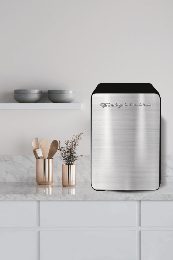 , Retro 10L, 15-Can Mini Personal Fridge Cooler, EFMIS183, Stainless Steel - Image 5