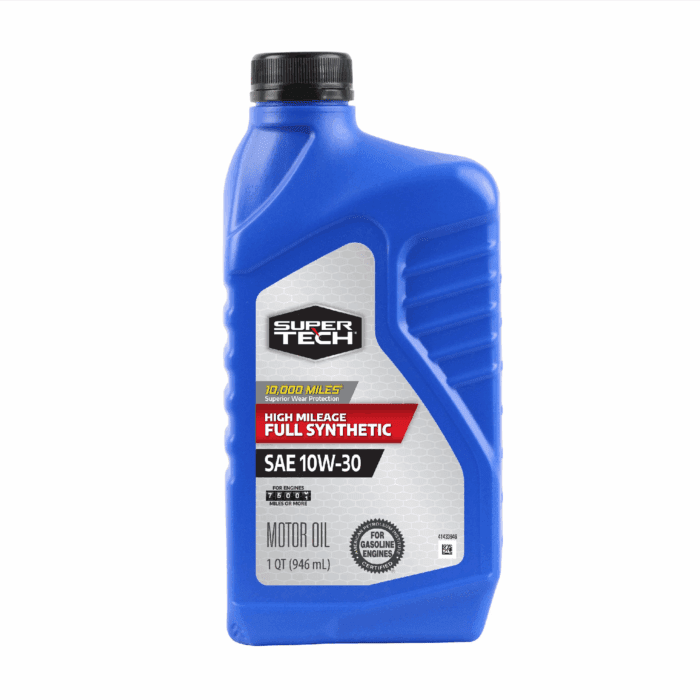 High Mileage Full Synthetic SAE 10W-30 Motor Oil, 1 Quart