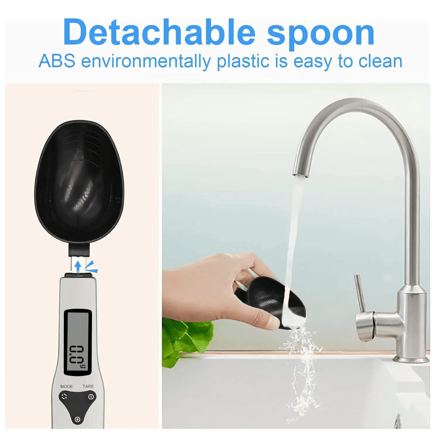 Kitchen Spoon Scale Digital Food Scale Weighing Tools Household LCD Display,500G/0.1G ,Support Unit G/Oz/Gn/Ct - Image 5