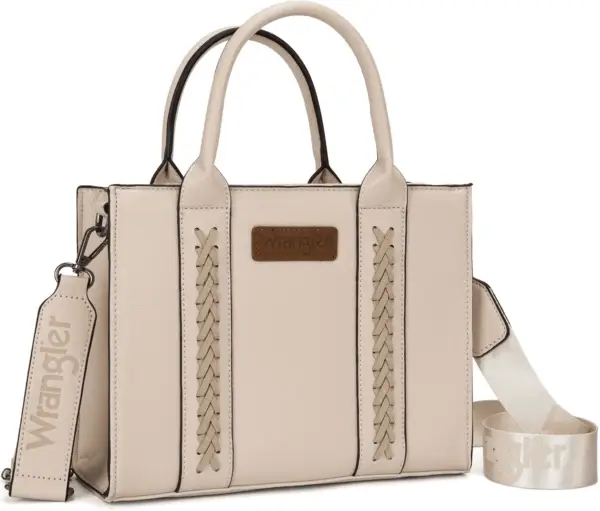 Wrangler Medium Tote Bag for Women Designer Satchel Handbags Top-Handle Purses with Strap