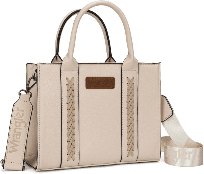 Wrangler Medium Tote Bag for Women Designer Satchel Handbags Top-Handle Purses with Strap