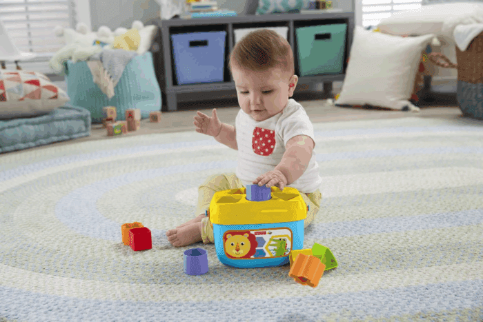 Baby’S First Blocks Shape Sorting Toy with Storage Bucket, 12 Pieces - Image 2