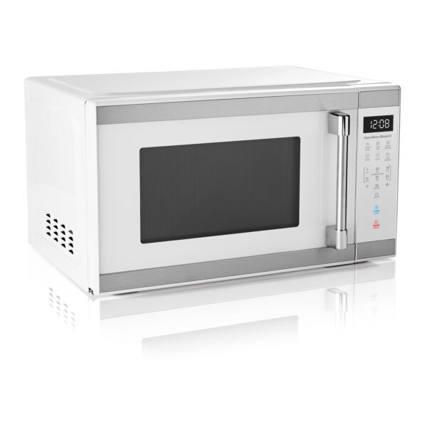 1.1 Cu Ft Countertop Microwave Oven, White and Stainless Steel - Image 2