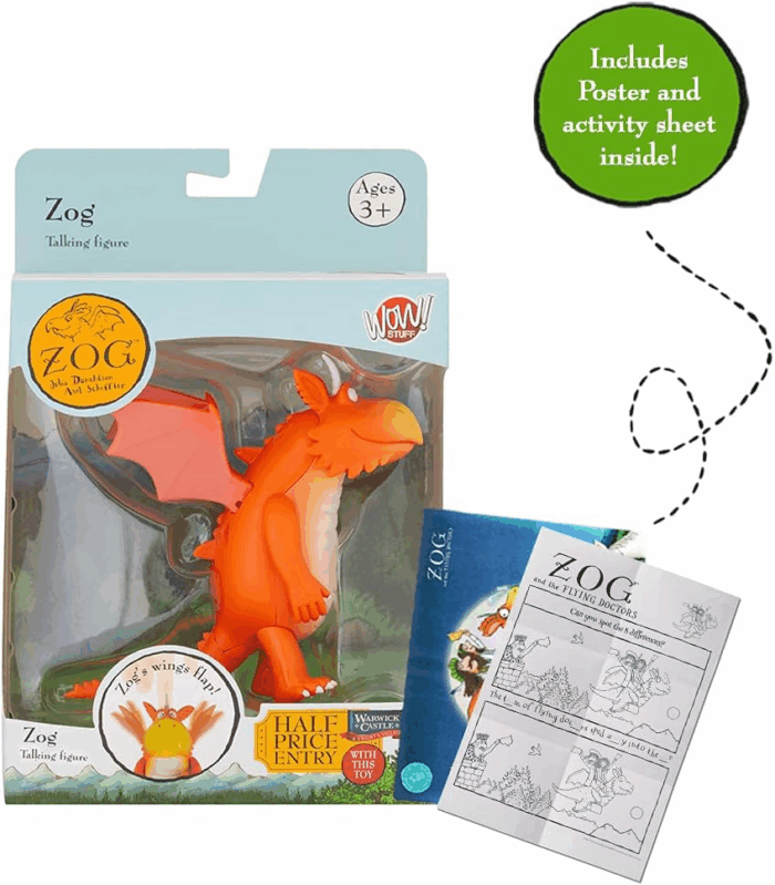 Talking Zog Collectable Action Figure | Articulated Character Play | Official Toys and Gifts from the Julia Donaldson Books, TV and Animation Movie Series - Image 8