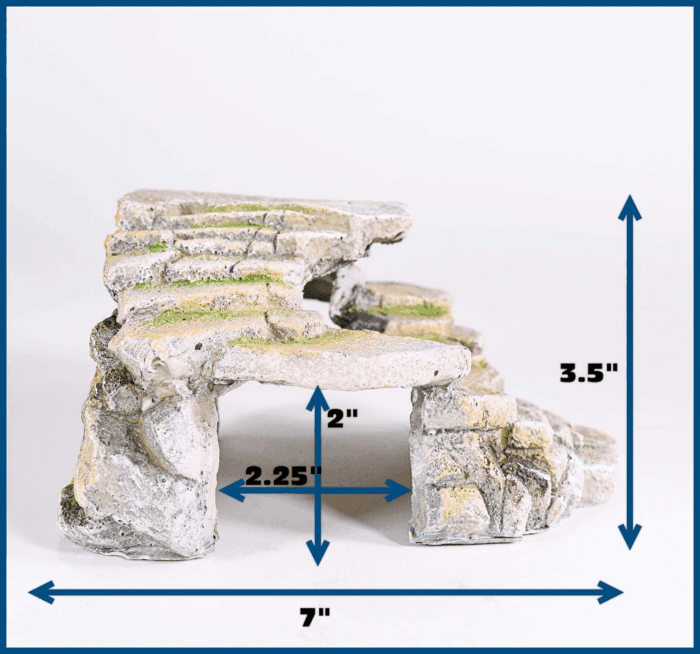 Reptology Shale Scape Step Ledge & Cave Hideout – Basking Area - Decorative Resin for Aquariums & Terrariums – Great for Reptiles, Amphibians, and Fish – Medium - Image 10