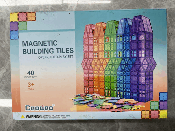Magnetic Tiles Kids Toys STEM Magnet Toy for Toddler Magnetic Blocks Building Preschool Learning Sensory Montessori Toys for 3+ Year Old Boys and Girls, Safe Creativity Toddler Kids Toy 40PCS - Image 8