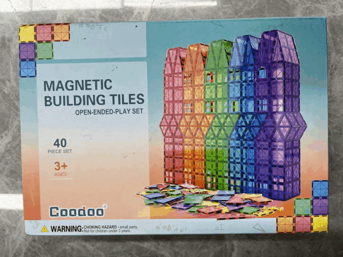 Magnetic Tiles Kids Toys STEM Magnet Toy for Toddler Magnetic Blocks Building Preschool Learning Sensory Montessori Toys for 3+ Year Old Boys and Girls, Safe Creativity Toddler Kids Toy 40PCS - Image 8
