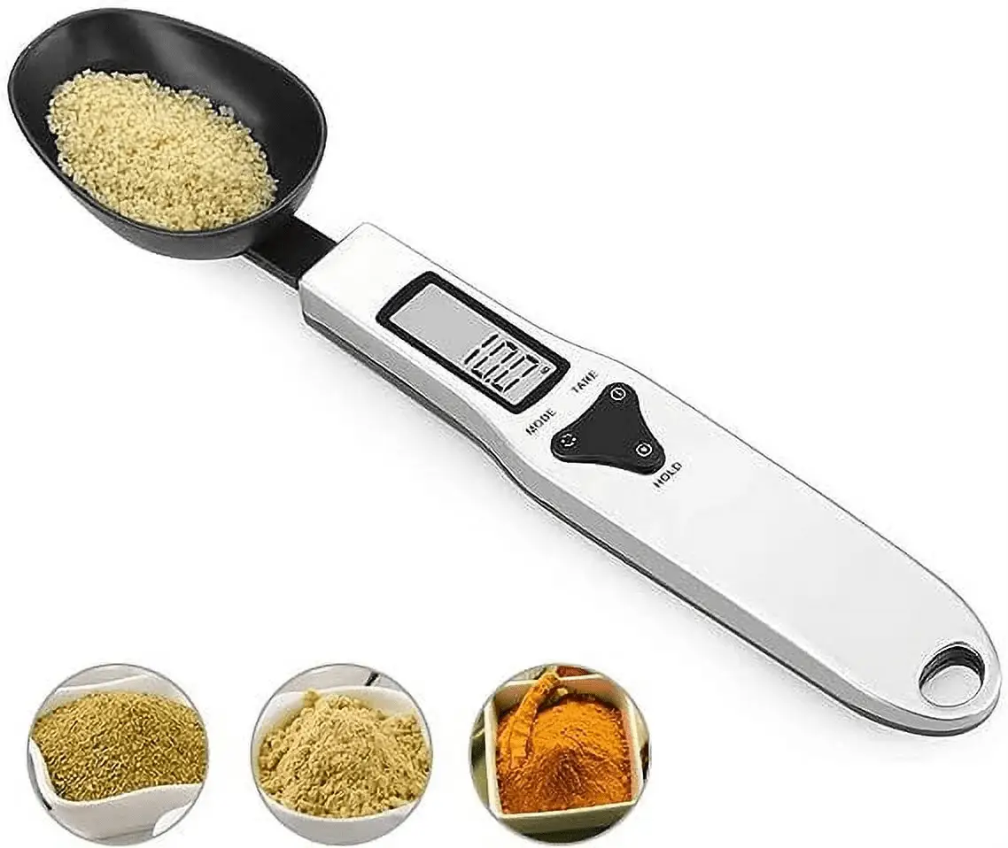 Kitchen Spoon Scale Digital Food Scale Weighing Tools Household LCD Display,500G/0.1G ,Support Unit G/Oz/Gn/Ct