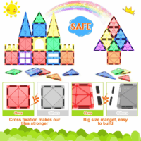 Magnetic Tiles Kids Toys STEM Magnet Toy for Toddler Magnetic Blocks Building Preschool Learning Sensory Montessori Toys for 3+ Year Old Boys and Girls, Safe Creativity Toddler Kids Toy 40PCS - Image 2