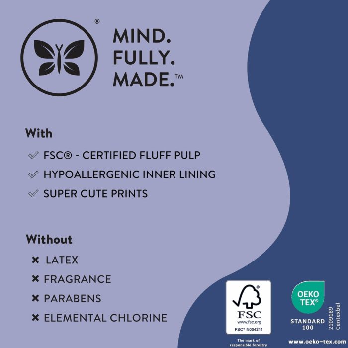 Clean Conscious Overnight Diapers for Sensitive Skin | Hypoallergenic, Fragrance Free | Cozy Cloud + Star Signs | Club Box, Size 3 (16-28 Lbs), 52 Count - Image 6