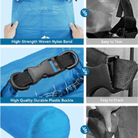 Dry Bag Waterproof for Women Men, 5L/10L/20L/30L/40L Roll Top Lightweight Dry Storage Bag Backpack with Phone Case for Travel, Swimming, Boating, Kayaking, Camping & Beach, 11 Transparent Colors - Image 4
