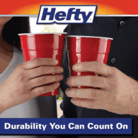 Party on Red Plastic Cups, Disposable Plastic Party Cups for Easy Cleanup and Large Gatherings, Red Cups for Bbqs, Birthdays, Parties, and More, 18 Ounce, 50 Count - Image 6
