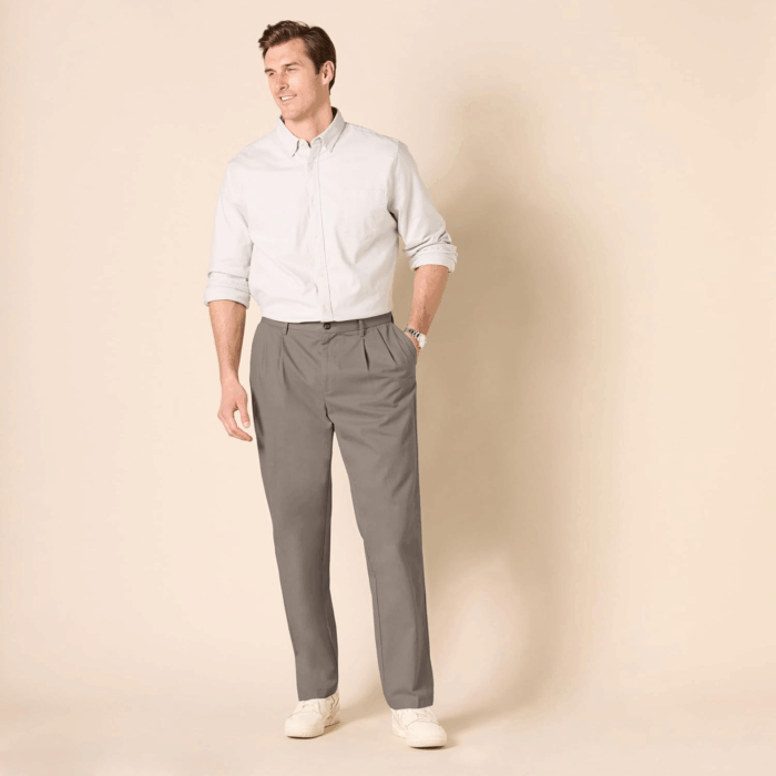 Men'S Classic-Fit Wrinkle-Resistant Pleated Chino Pant (Available in Big & Tall) - Image 7