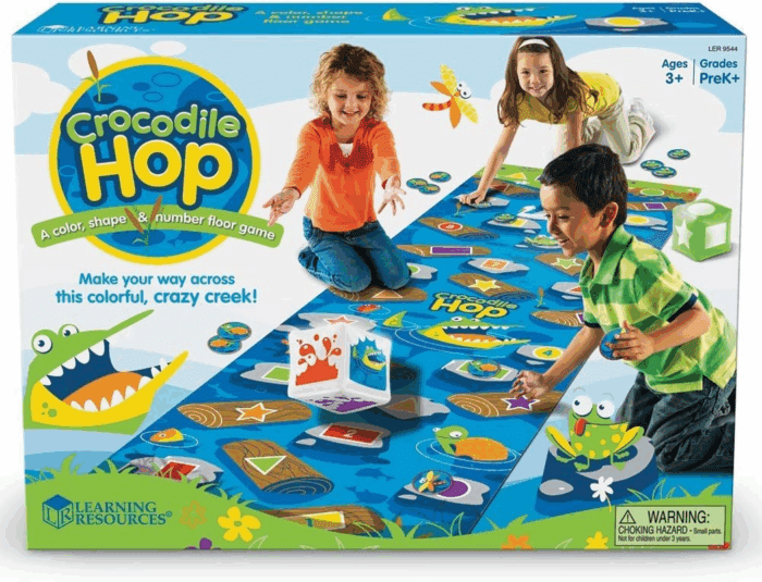Crocodile Hop Floor Game - Ages 3+ Indoor Games for Toddlers, Gross Motor Skills Toys for Kids, Preschool Learning Activities - Image 3