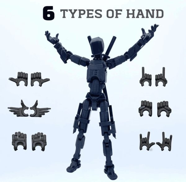 Assembed 3D Printed 5.54'' Stick 13 Action Figure, Multi-Jointed Titan13, Articulated T13 Desktop Decoration,12 in 1 D13 Accessories Best Birthday Festival Gift - Image 4