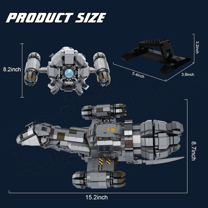Firefly Spaceship Building Blocks Set, Space Wars Ship Model Kit, Compatible with Lego, Collectible Creative Bricks Building Toys for Adults, Aged 18+ (1345 PCS) - Image 5
