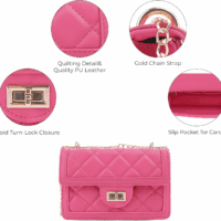 Small Quilted Crossbody Bag, Trendy Designer Mini Shoulder Bag, Phone Wallet Purse for Women - Image 2