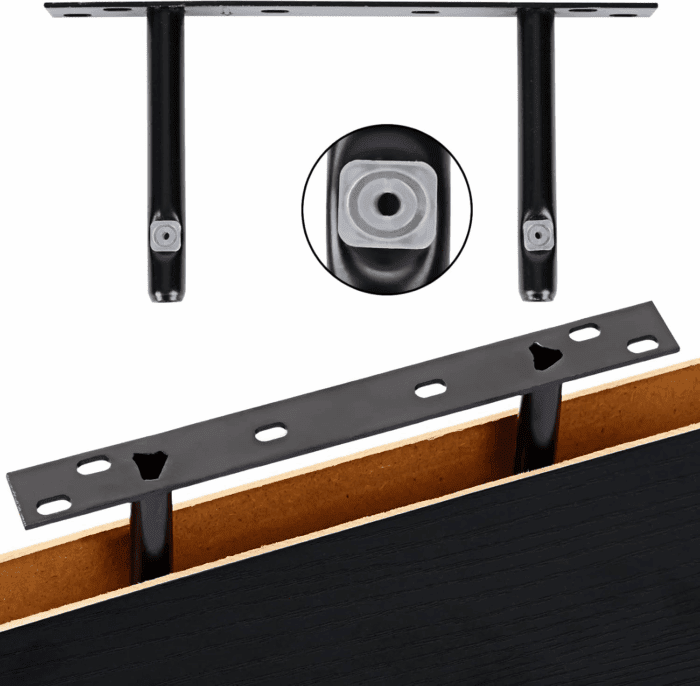 15.8In Black Floating Shelves, Set of 6 Wood Shelves, Farmhouse Shelf Wall Decor for Bathroom, Bedroom, Living and Kitchen Room - Image 4
