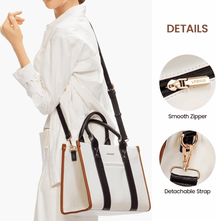 Purse for Women Leather Tote Bag Purse and Handbags, Satchel Shoulder Crossbody Top Handle Bags with Zipper - Image 4