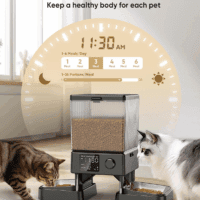 Automatic Cat Feeder for 2 Cats, 20 Cups/5L Automatic Cat Food Dispenser for Small Pets Indoor, Timed Cat Feeder for Dry Food - Image 7