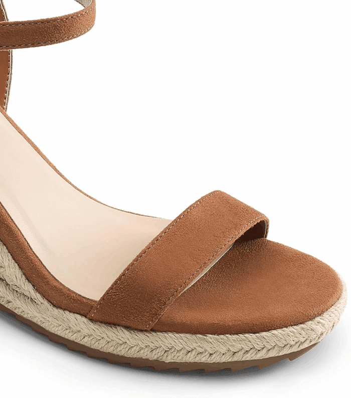 Espadrilles Wedge Sandals for Women, Women'S Open Toe Summer Dressy Sandals with Adjustable Ankle Strap and Soft Footbed - Image 3