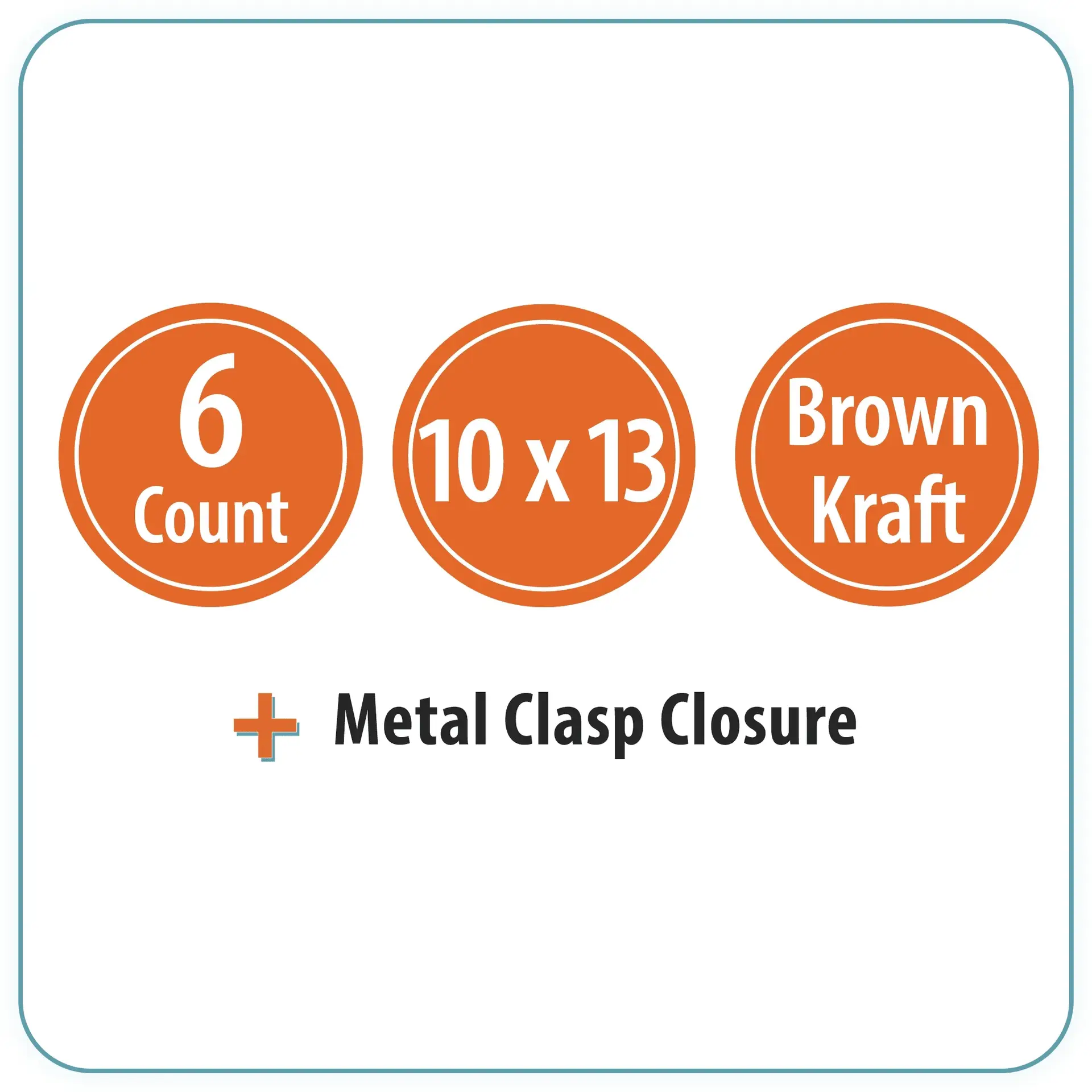 Kraft Clasp Envelopes, 10 in X 13 In, 6 Count - Image 4
