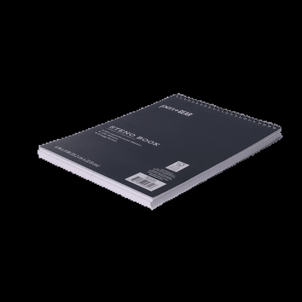 Top Spiral Steno Pad, Gregg Ruled Paper, 100 Sheets, Black, 1 Count, 0 Holes - Image 4