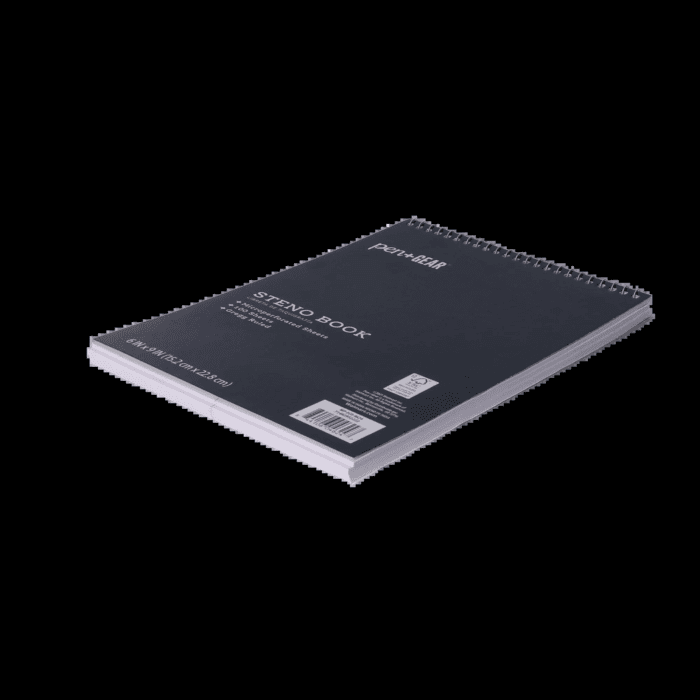 Top Spiral Steno Pad, Gregg Ruled Paper, 100 Sheets, Black, 1 Count, 0 Holes - Image 4