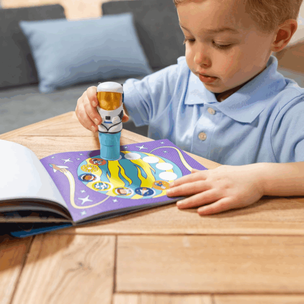 Sticker WOW!™ 24-Page Activity Pad and Sticker Stamper, 300 Stickers, Arts and Crafts Fidget Toy Collectible Character – Astronaut - FSC Certified - Image 2